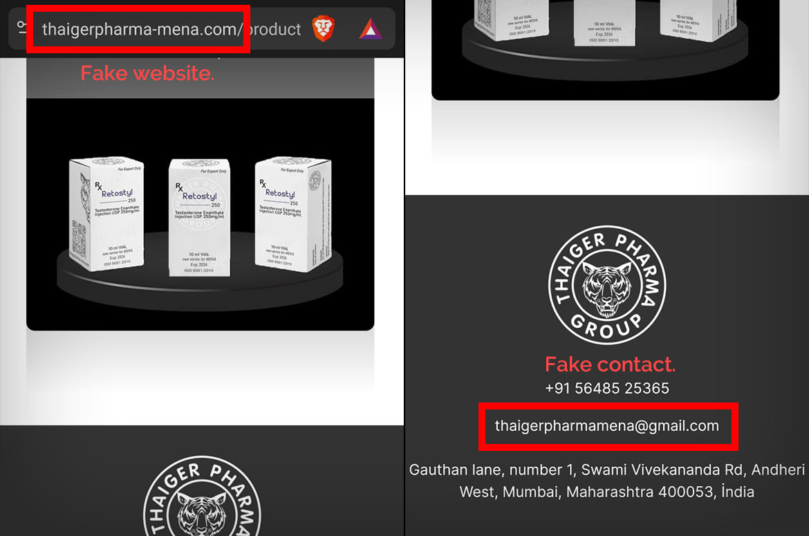 Fake product example 9